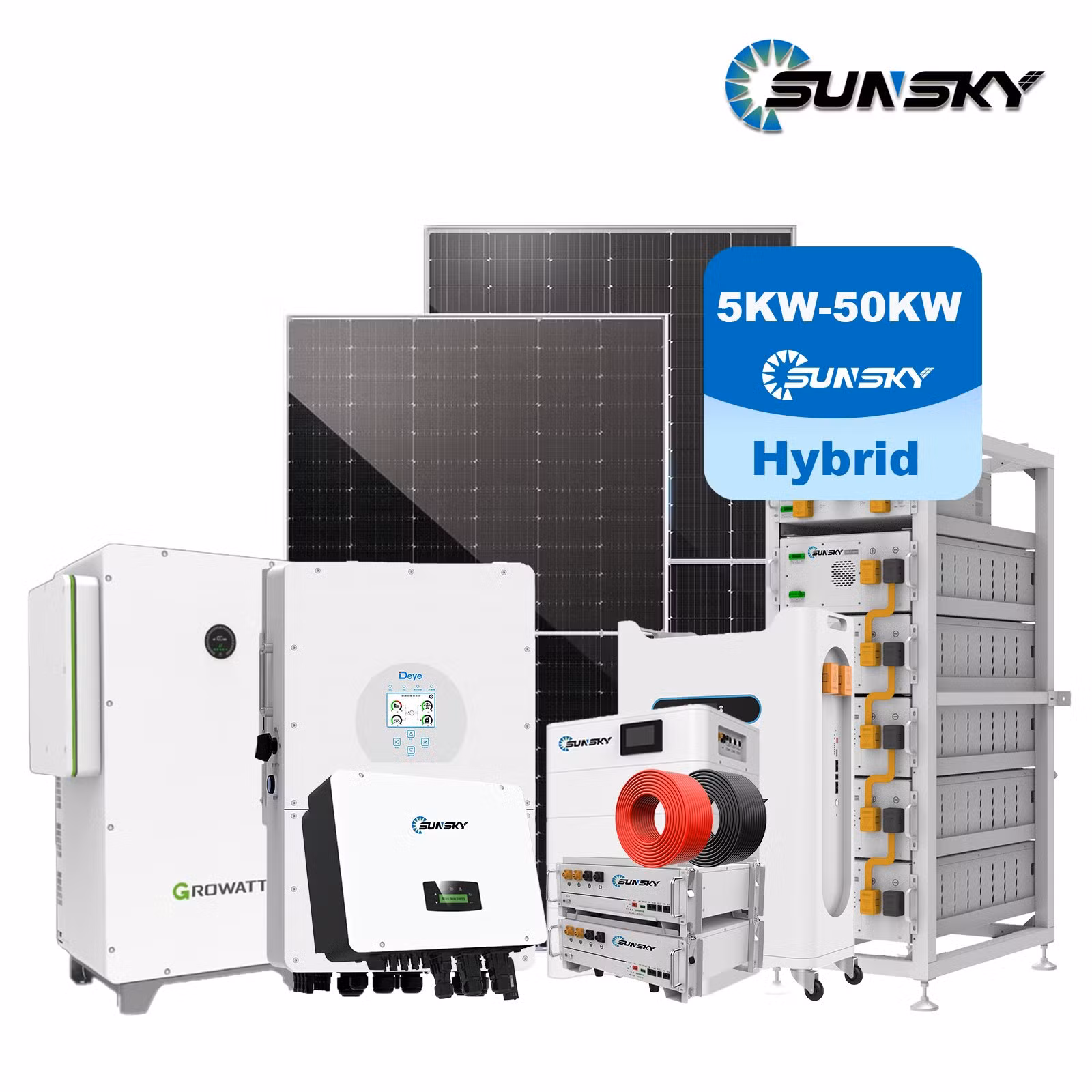 Deye Hybrid 20 Kw off Grid Solar Power 20kVA 30kVA Panel Energy System 10kw 15kw 20kw 30kw 30 Kw 50k